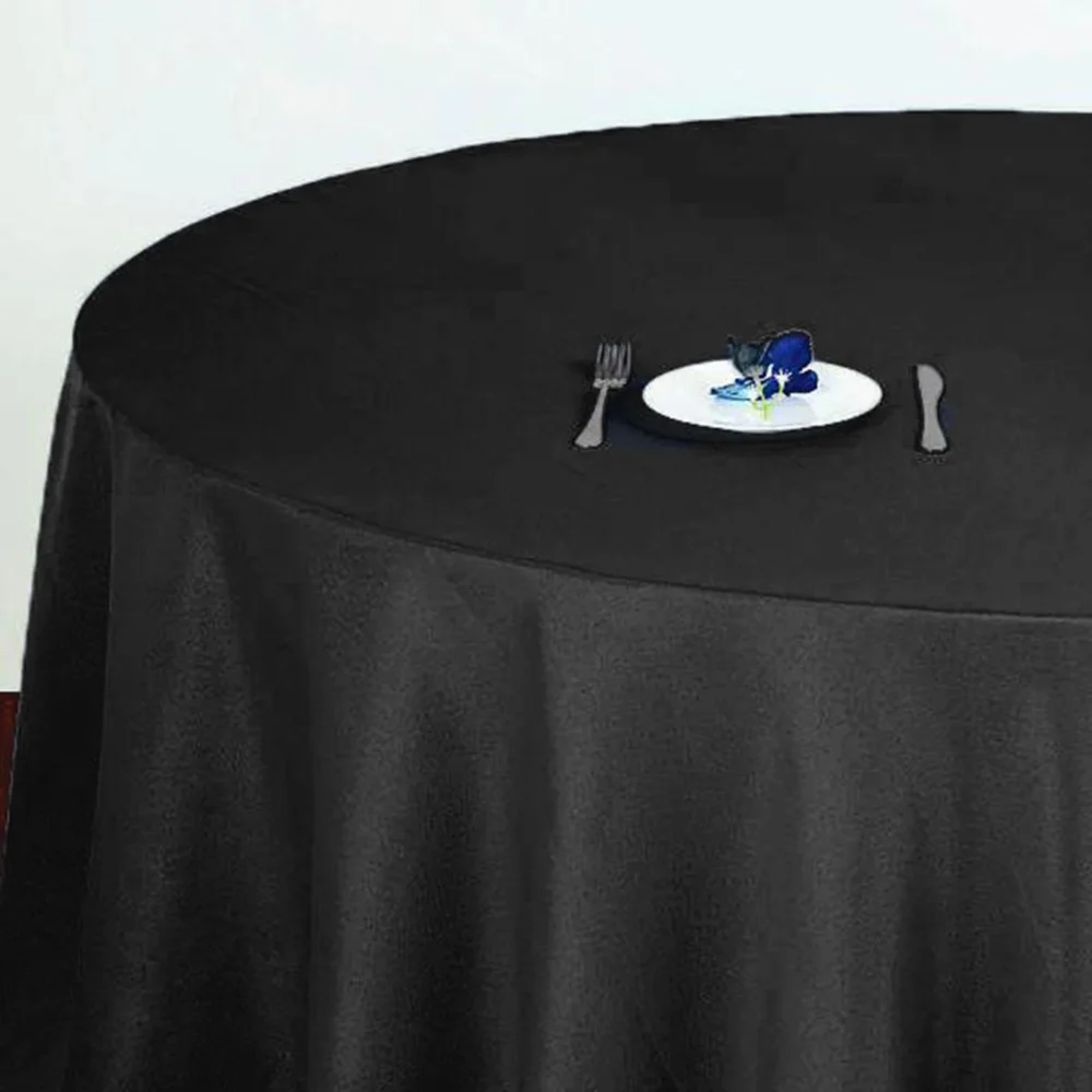 Black Round Table Cloth